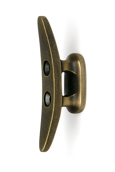 Burnished Brass Marine Cleat Hook