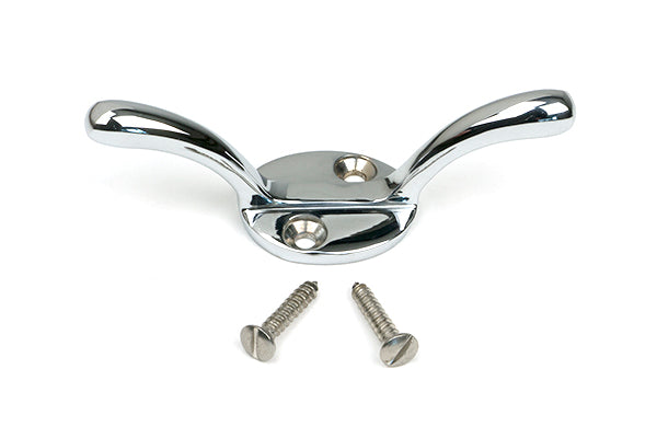 Polished Chrome Newbury Cleat Hook