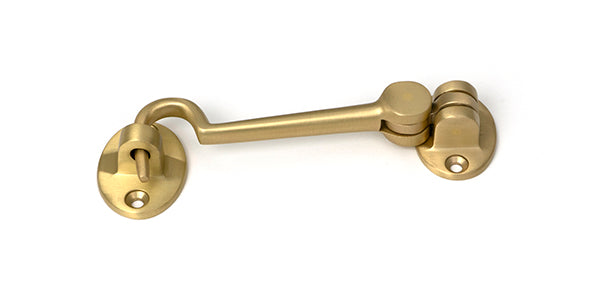 Satin Brass 4" Cabin Hook