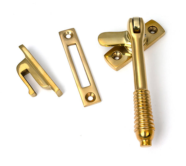 Polished Brass Locking Reeded Fastener