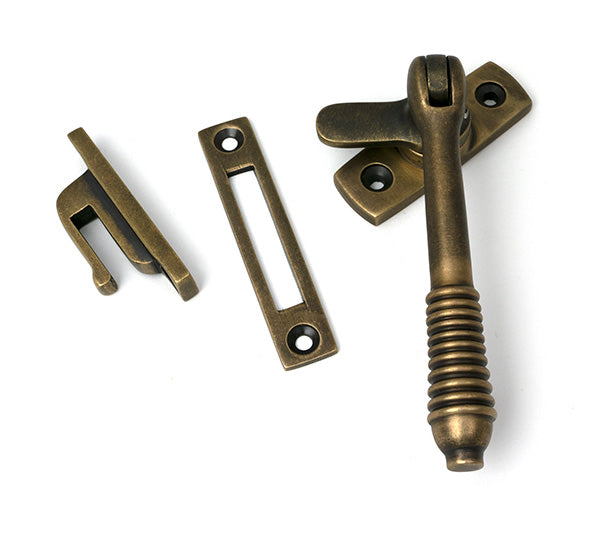 Burnished Brass Locking Reeded Fastener