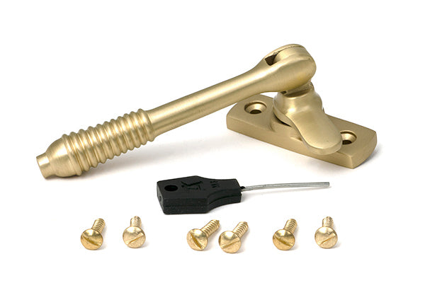 Satin Brass Locking Reeded Fastener