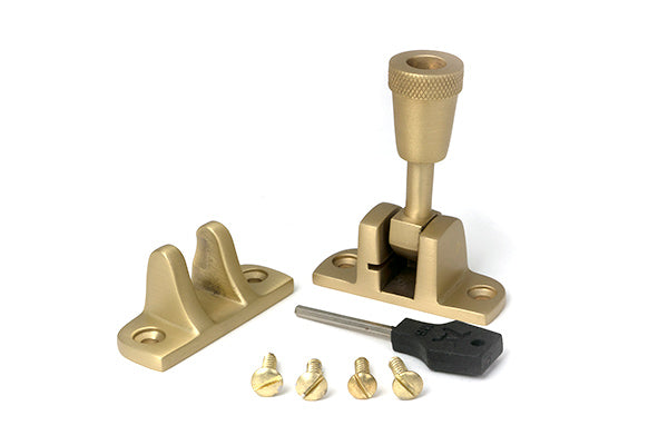 Satin Brass Brompton Brighton Fastener (Radiused)