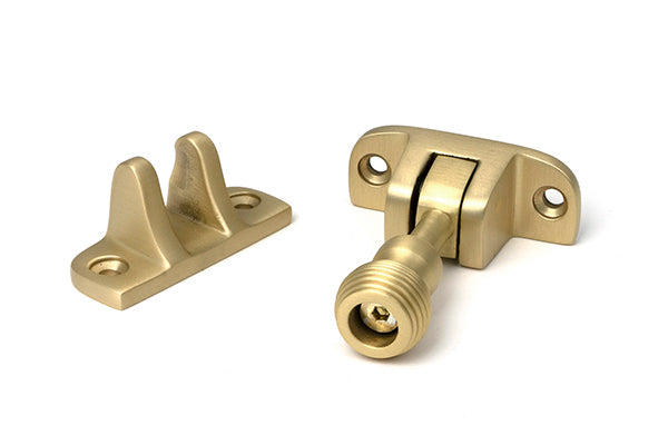 Satin Brass Beehive Brighton Fastener (Radiused)
