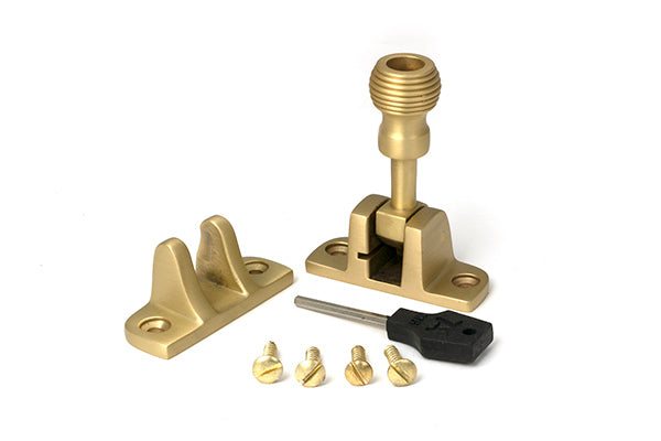 Satin Brass Beehive Brighton Fastener (Radiused)