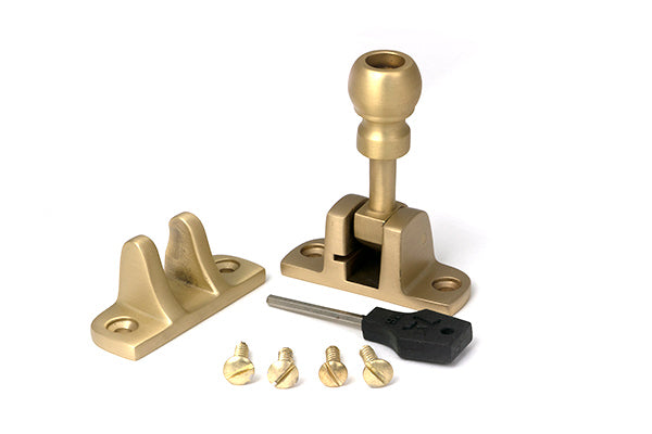 Satin Brass Mushroom Brighton Fastener (Radiused)