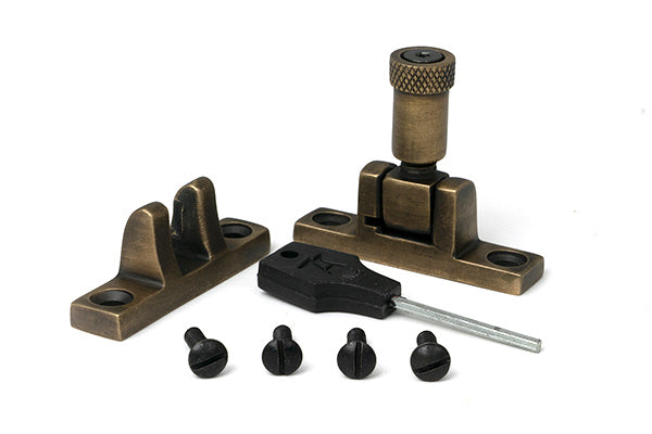 Burnished Brass Brompton Brighton Fastener - Narrow (Square)