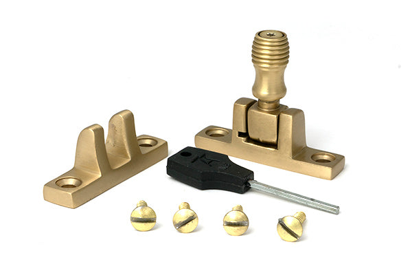 Satin Brass Beehive Brighton Fastener - Narrow (Square)