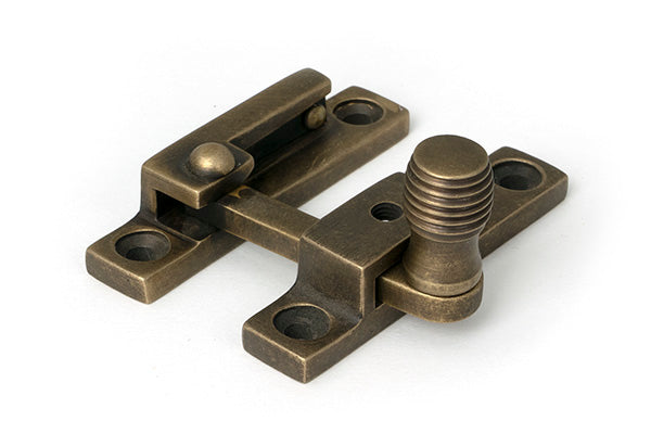 Burnished Brass Beehive Quadrant Fastener - Narrow