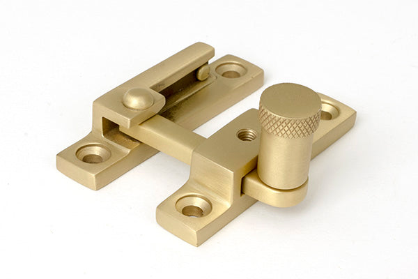 Satin Brass Brompton Quadrant Fastener - Narrow