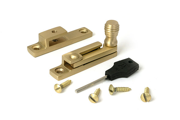 Satin Brass Prestbury Quadrant Fastener - Narrow