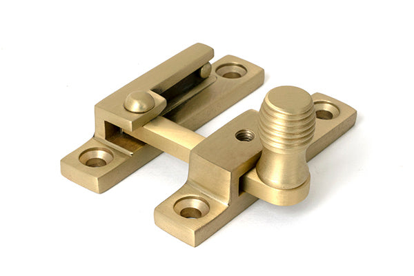Satin Brass Beehive Quadrant Fastener - Narrow