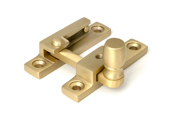 Satin Brass Mushroom Quadrant Fastener - Narrow