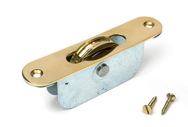 Polished Brass Radiused Sash Pulley 75kg