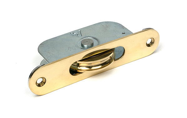 Polished Brass Radiused Sash Pulley 75kg