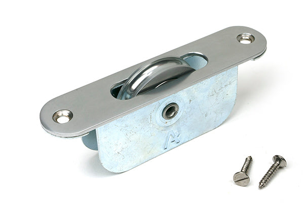 Satin Chrome Radiused Sash Pulley 75kg