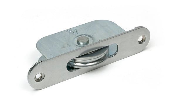 Satin Chrome Radiused Sash Pulley 75kg