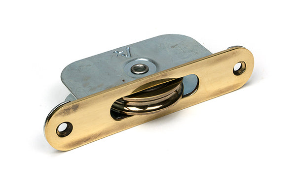 Aged Brass Radiused Sash Pulley 75kg