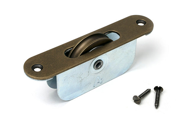 Burnished Brass Radiused Sash Pulley 75kg