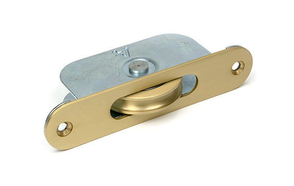 Satin Brass Radiused Sash Pulley 75kg