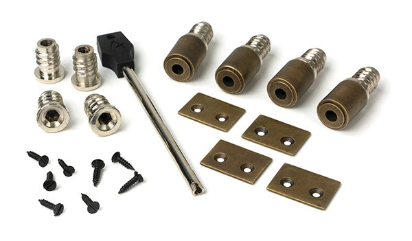 Burnished Brass Secure Stops (Pack of 4)