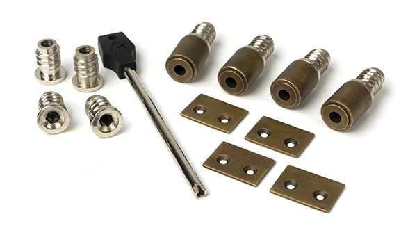 Burnished Brass Secure Stops (Pack of 4)