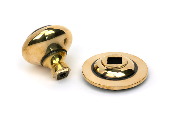 Aged Brass Round Centre Door Knob