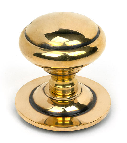 Aged Brass Round Centre Door Knob