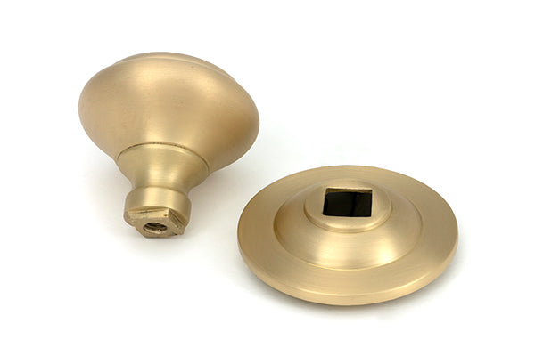 Satin Brass Round Centre Door Knob