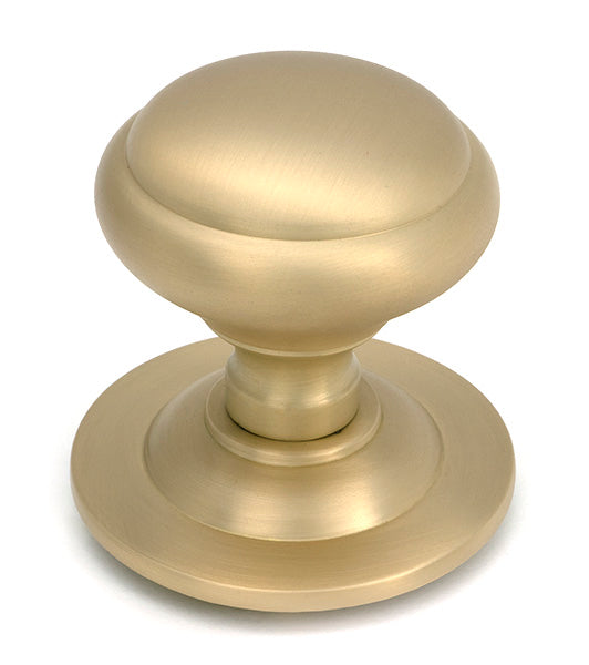Satin Brass Round Centre Door Knob