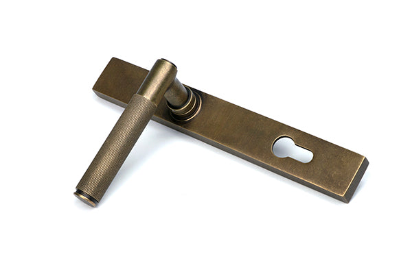 Burnished Brass Brompton Slimline Lever Espag. Lock Set
