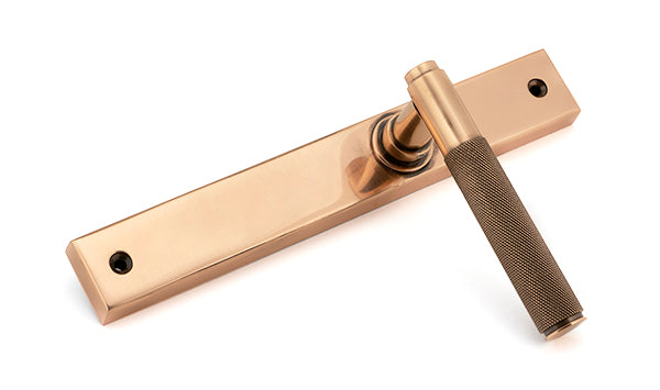 Polished Bronze Brompton Slimline Lever Espag. Latch Set