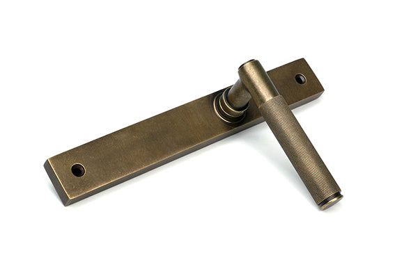 Burnished Brass Brompton Slimline Lever Espag. Latch Set