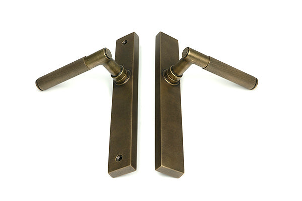 Burnished Brass Brompton Slimline Lever Espag. Latch Set