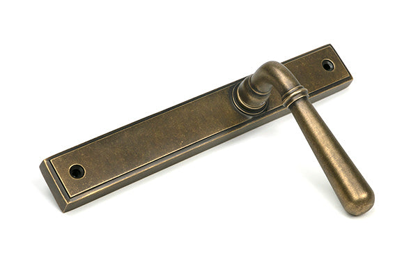 Burnished Brass Newbury Slimline Lever Espag. Latch Set