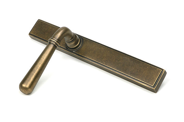 Burnished Brass Newbury Slimline Lever Espag. Latch Set