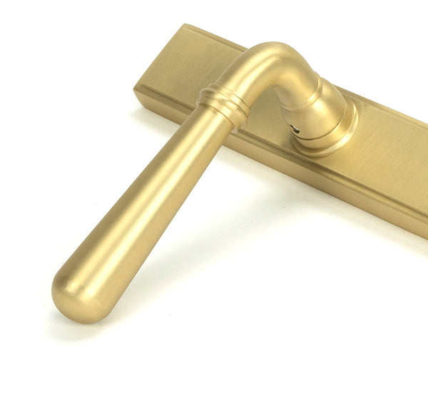 Satin Brass Newbury Slimline Lever Espag. Latch Set