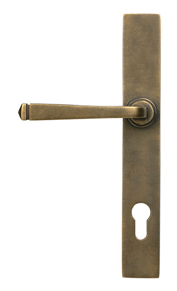 Burnished Brass Avon Slimline Lever Espag. Lock Set