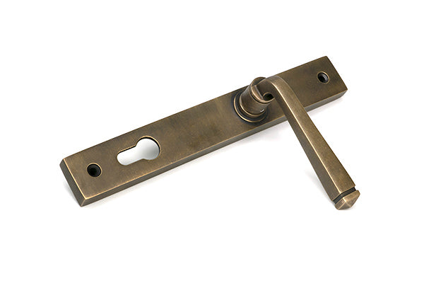 Burnished Brass Avon Slimline Lever Espag. Lock Set