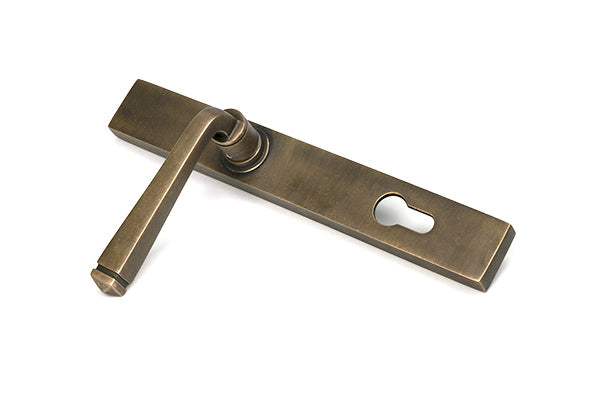 Burnished Brass Avon Slimline Lever Espag. Lock Set