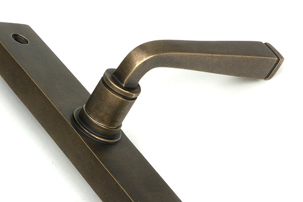Burnished Brass Avon Slimline Lever Espag. Lock Set
