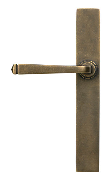 Burnished Brass Avon Slimline Lever Latch Set