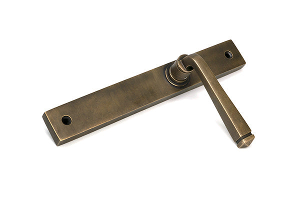 Burnished Brass Avon Slimline Lever Latch Set