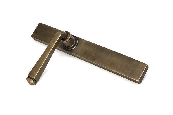 Burnished Brass Avon Slimline Lever Latch Set