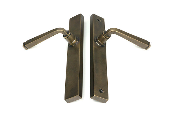 Burnished Brass Avon Slimline Lever Latch Set