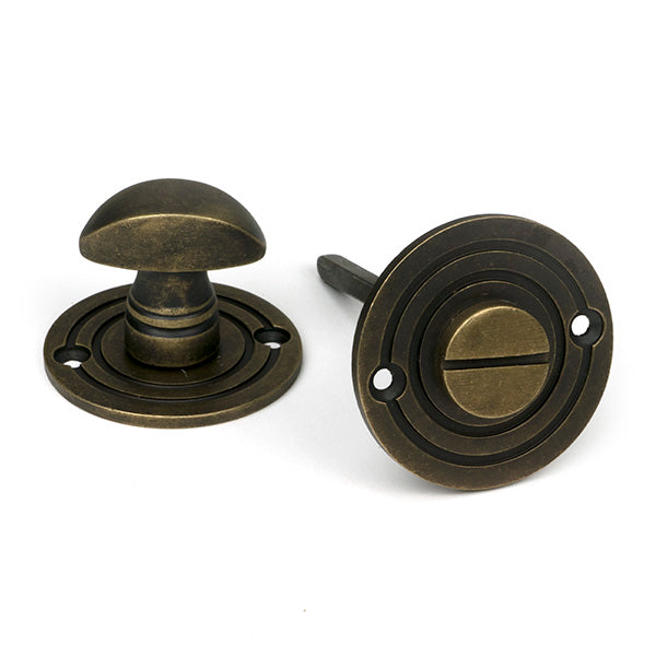 Burnished Brass Round Bathroom Thumbturn