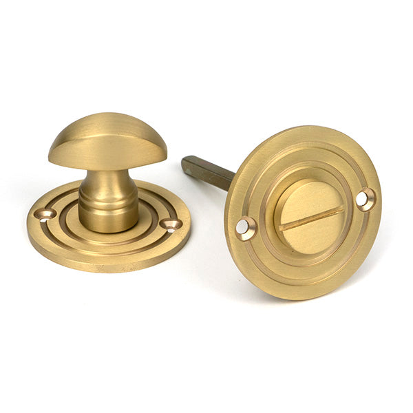 Satin Brass Round Bathroom Thumbturn