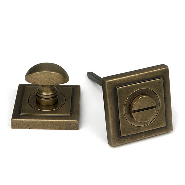 Burnished Brass Round Thumbturn Set (Square)