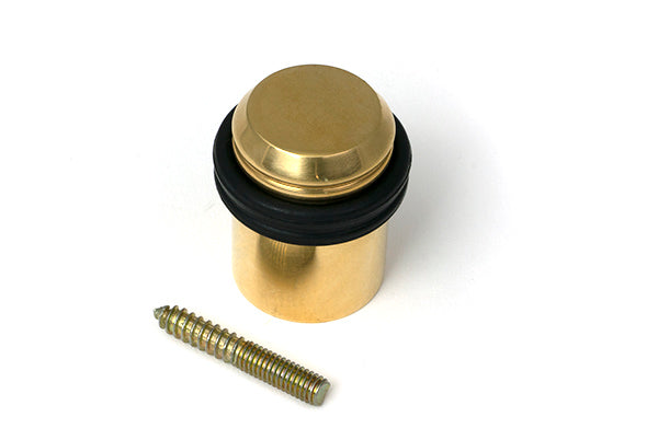 Polished Brass Floor Mounted Door Stop