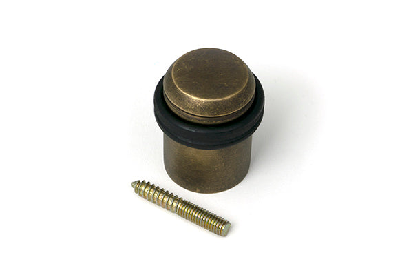 Burnished Brass Floor Mounted Door Stop